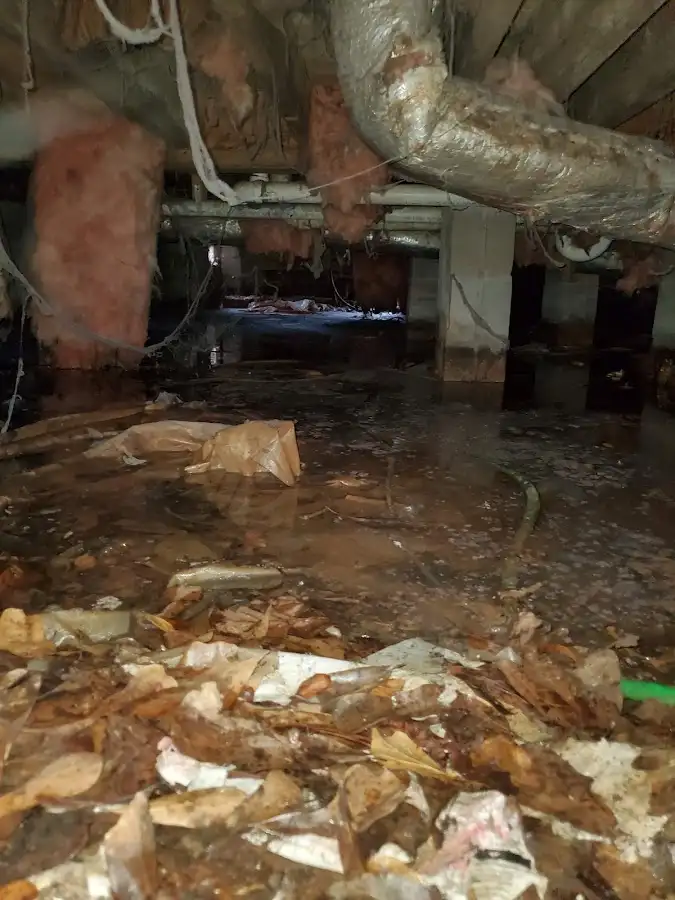 Crawl space flood assessment for Commercial Water Damage Restoration in Binghamton